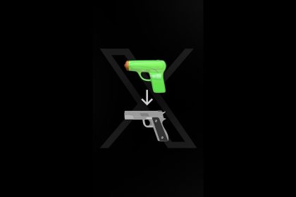 BREAKING: X has replaced their water pistol emoji with a real pistol emoji!