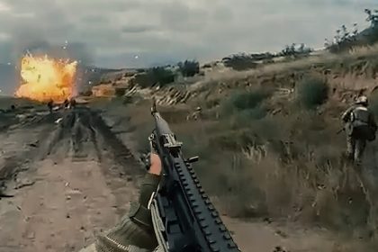 Azerbaijani Soldiers Assault Armenia Trenches in Nagorno-Karabakh  Captured On Helmet Cam