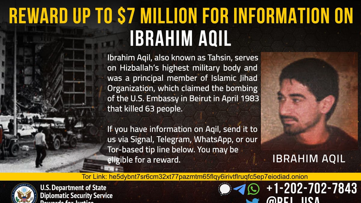 Ibrahim Aqil was wanted by the U.S., with up to $7 million offered for information on him by the State Department's Diplomatic Security Service Rewards for Justice program.