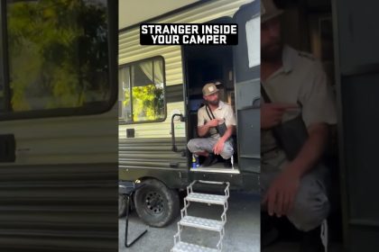 What would you do if you found this man inside your camper? 🤔