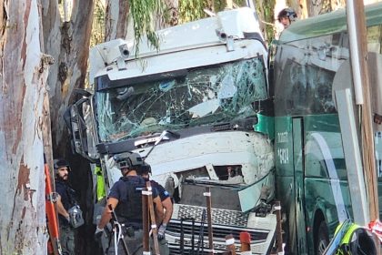 Truck ramming attack near Israeli army base injures dozens; suspect killed