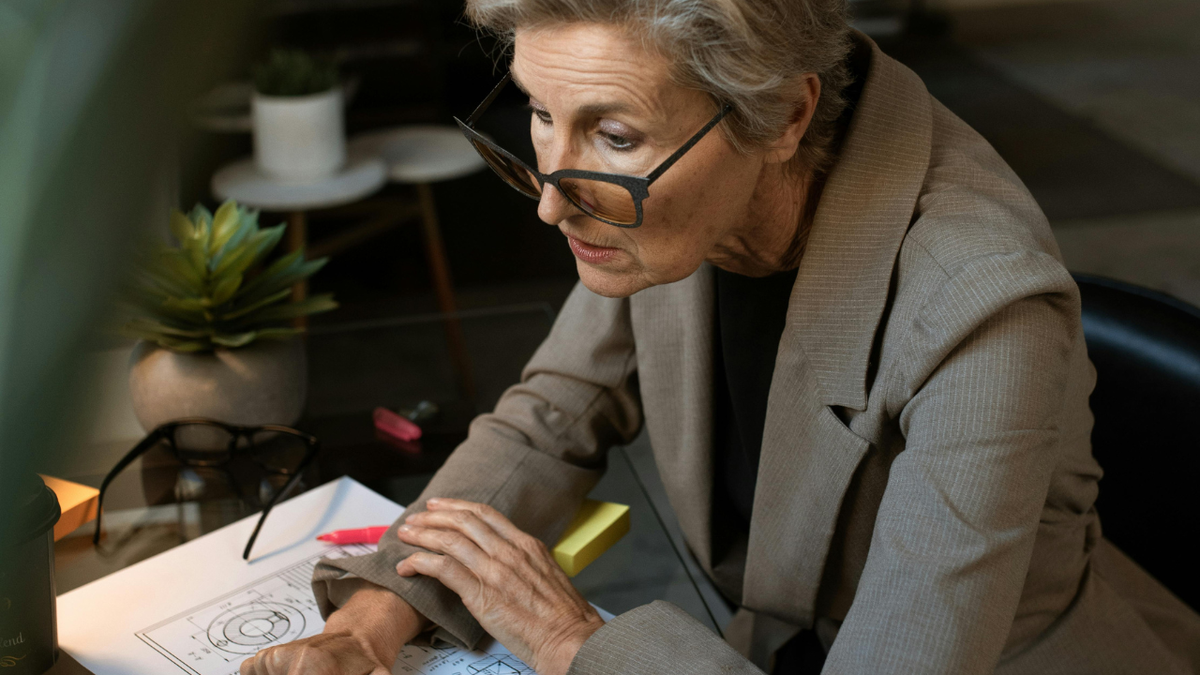 woman on computer