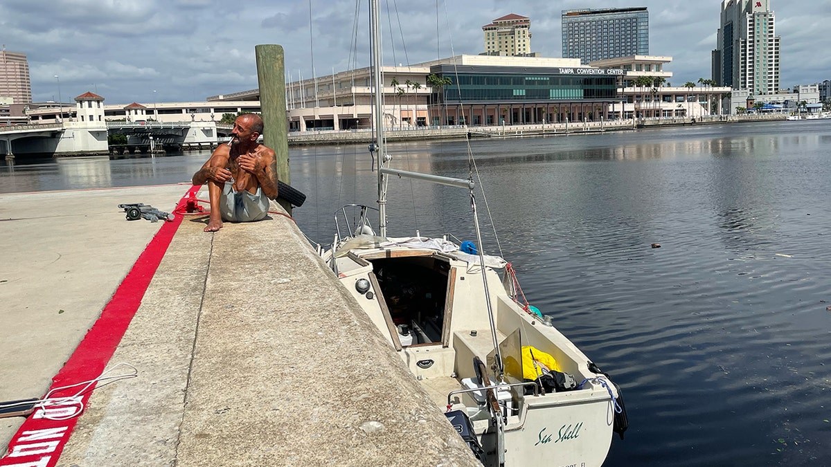 "Lt. Dan" near Tampa boat