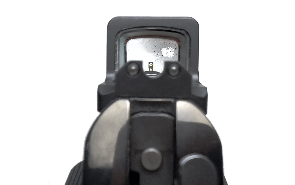 pistol iron sight red dot cowitness