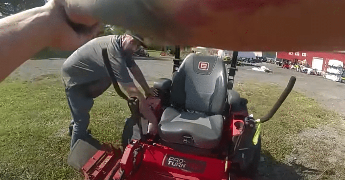 VIDEO: Man Fleeing Cops On Lawnmower Shoots Self In Hand After Pulling Gun