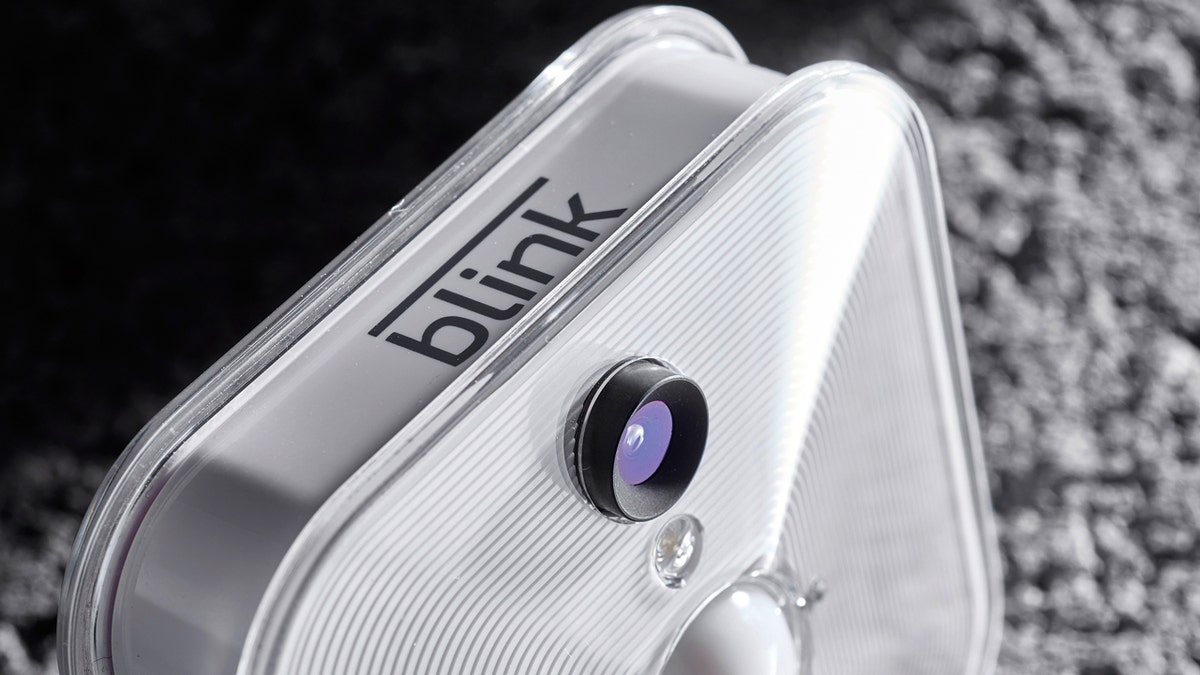 Up close photo of Blink security camera