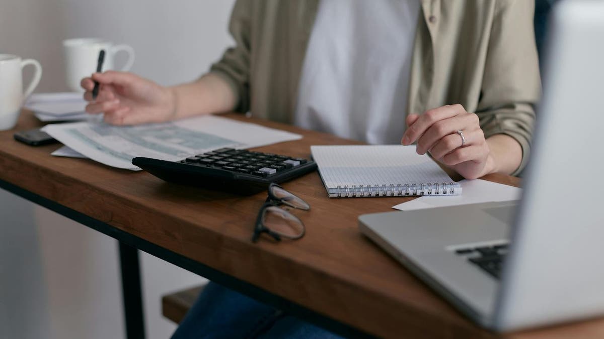 woman working on budget