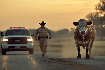 Deputy Forced To Shoot Attacking Cow On Highway