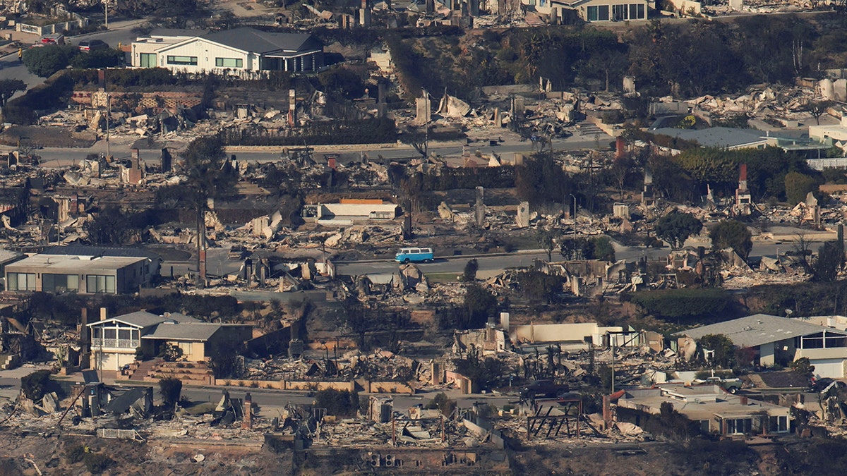 Palisades Fire burning in the Los Angeles area