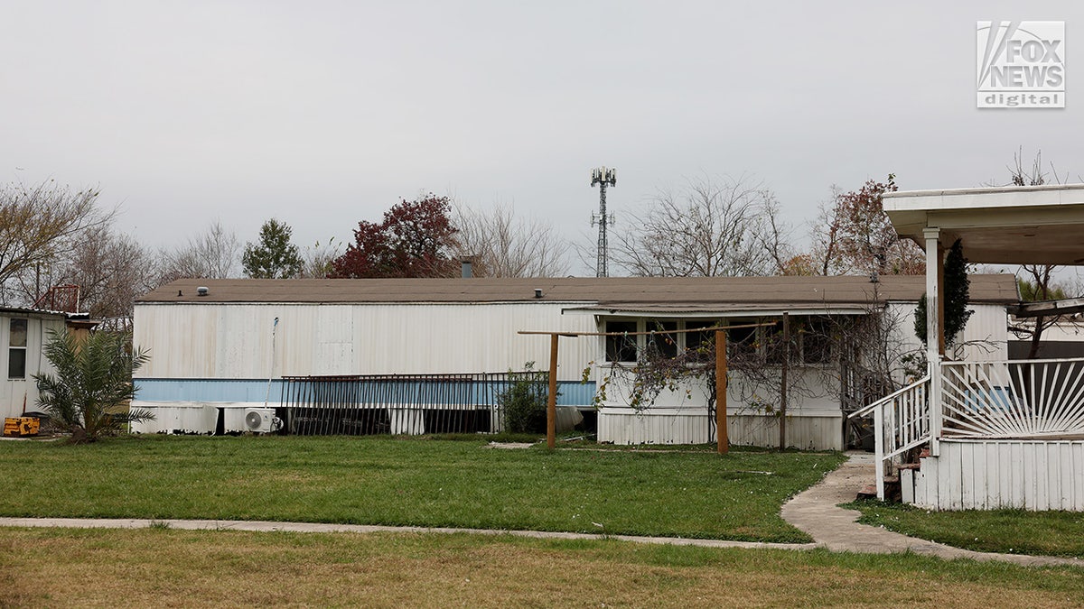 An exterior view of Shamsud-Din Jabbar’s home in Houston