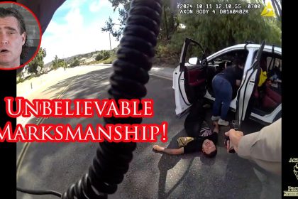 Officer Drops Armed Perp From Distance!