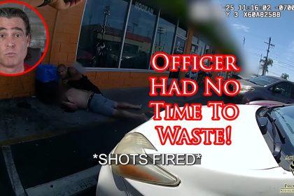 Officer Has Very Tight Shooting Window To Stop This Threat