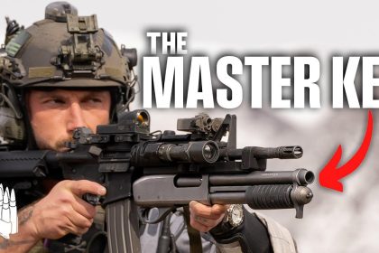 A Shotgun Attached To A M4 Carbine. The MASTERKEY