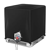 Barlic IBC Tote Cover 275 Gallon Water Tank Cover for Outdoor 1000L Garden Sunshade Water Proof Protective Cover Black