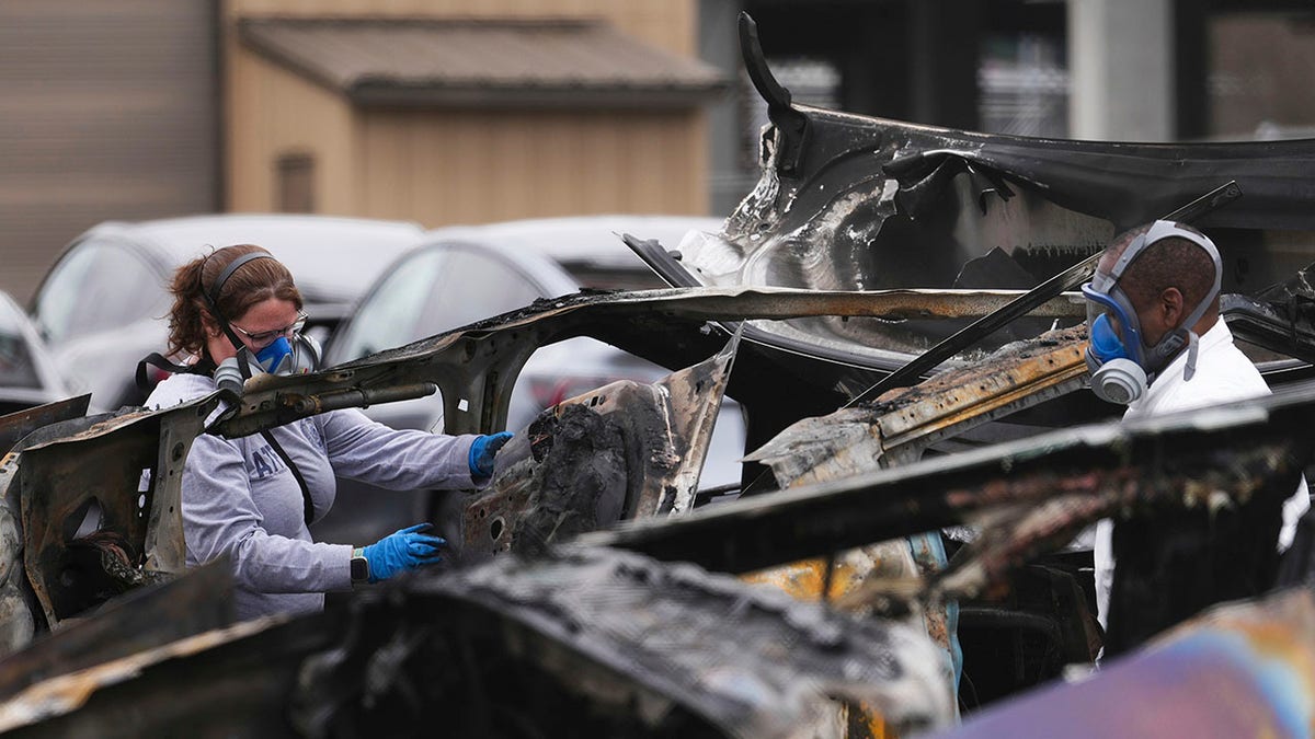 Burned Tesla Cybertruck in Seattle