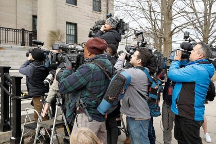 True crime reporters blocked outside courthouse where Karen Read is on trial file First Amendment lawsuit