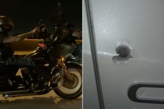 Florida biker caught on video in highway drive-by shooting