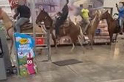 3 men, 1 teen facing multiple charges in Louisiana for riding horses in Walmart