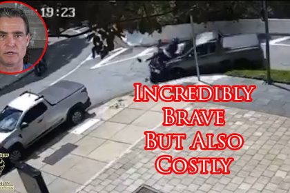 Brave Bystander Puts Robber Over His Hood, But Was It Smart?
