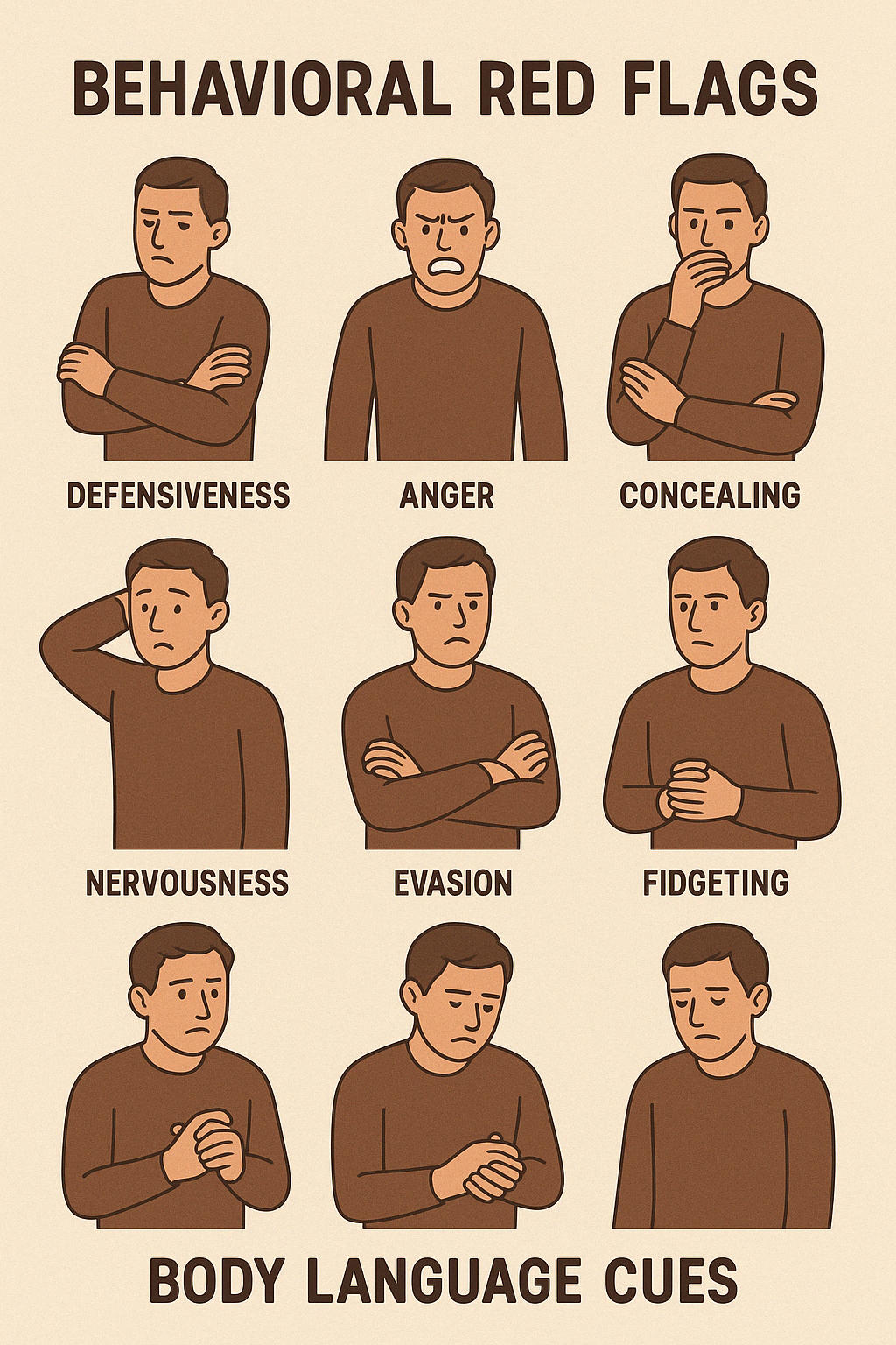 Behavioral Red Flags, Body Language Cues