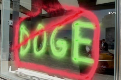 Climate vandals spray paint NYC Tesla dealership in Earth Day protest, clean it off when police arrive