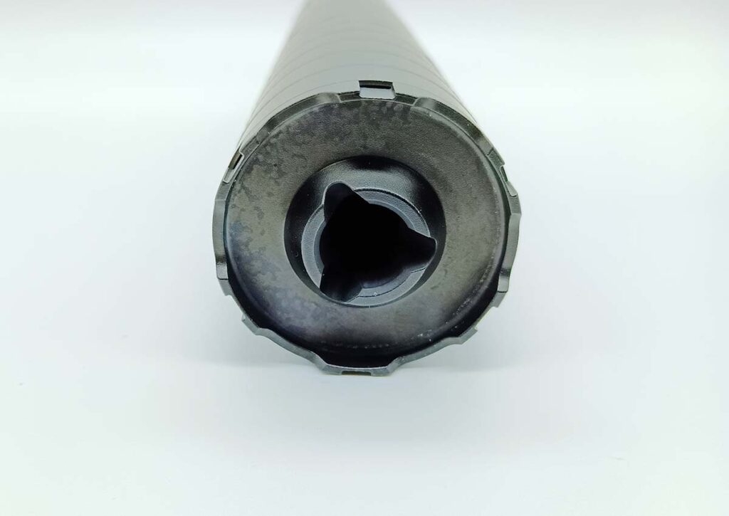 The front cap is removable, a nice touch when it comes to cleaning the suppressor.