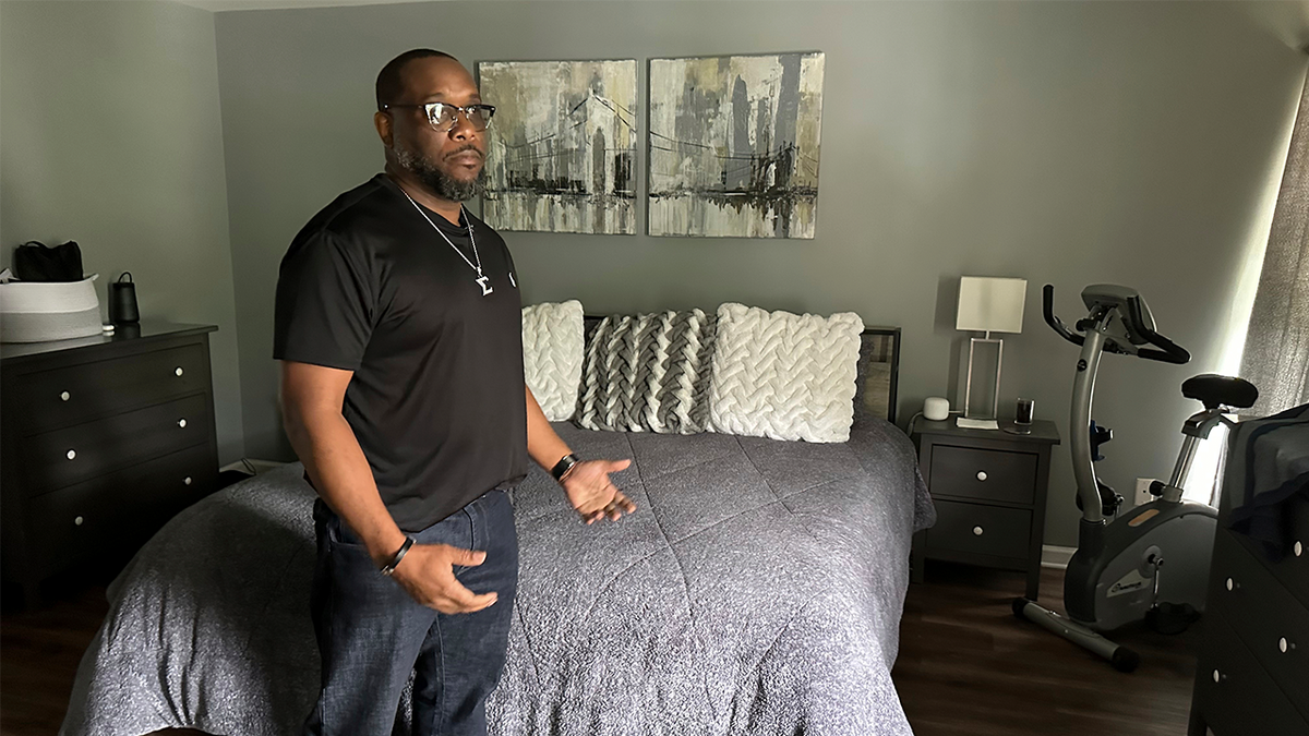 Toi Cliatt in a bedroom