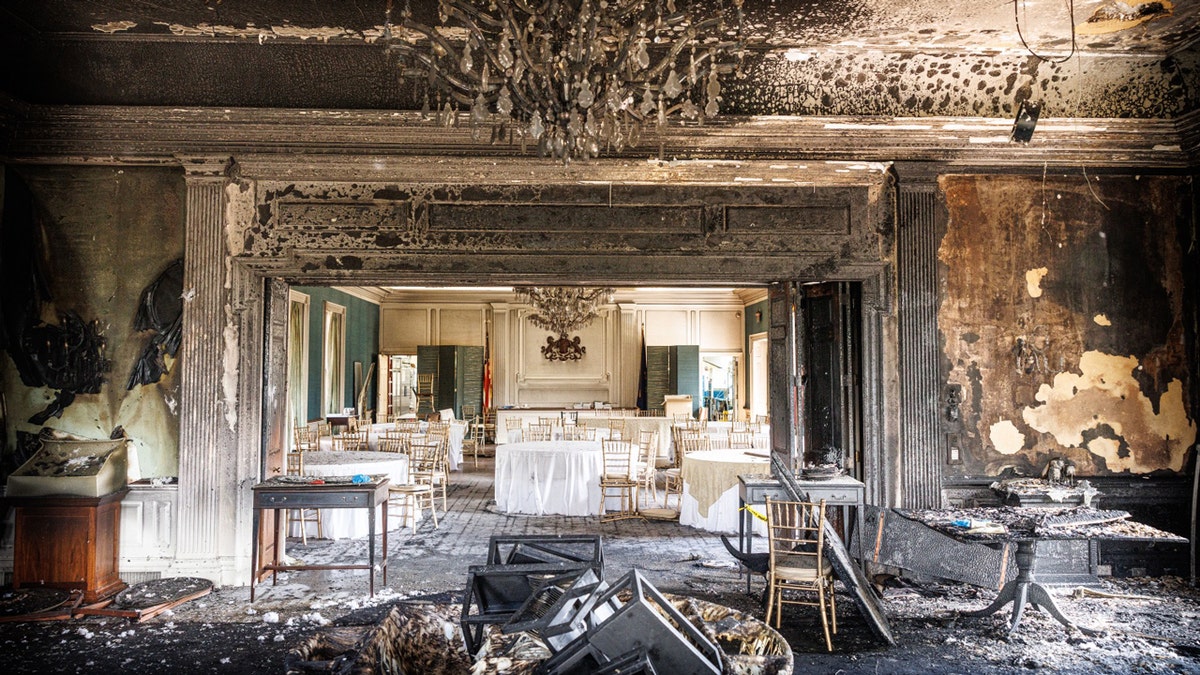 Fire aftermath at Pennsylvania Governor's Residence