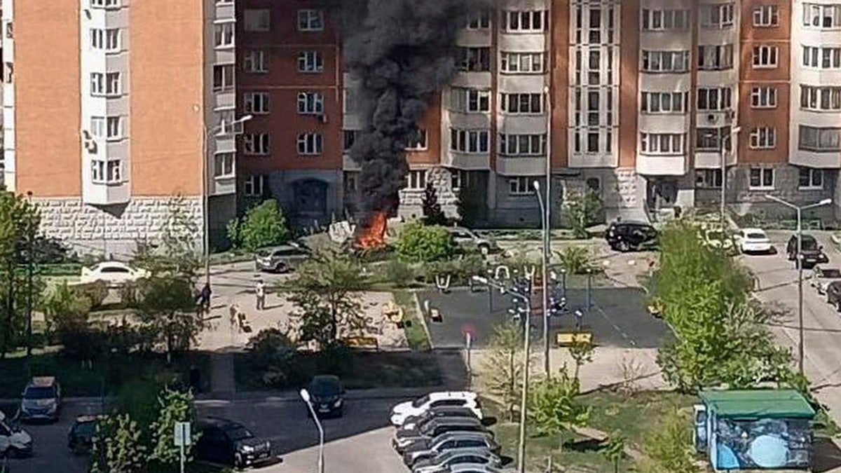 Russia car bombing scene