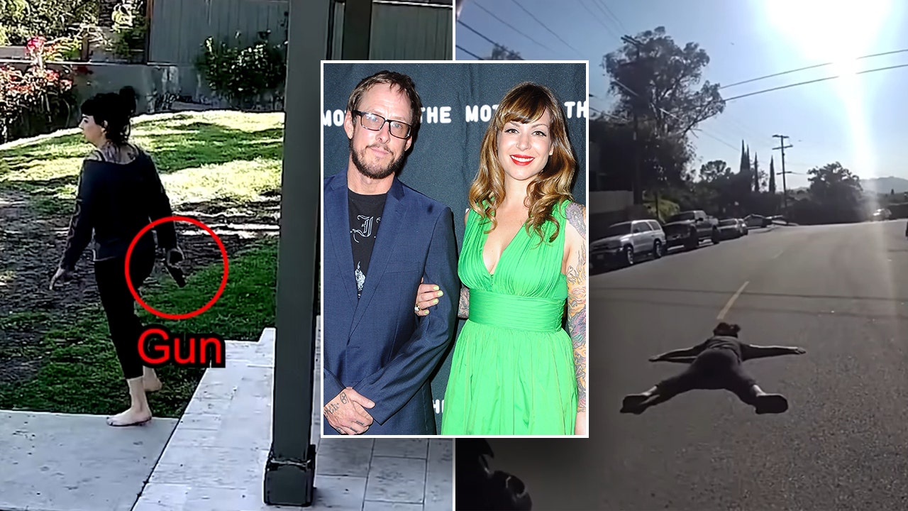 LAPD releases video of Weezer bassist’s wife holding gun before she was shot by police, arrested