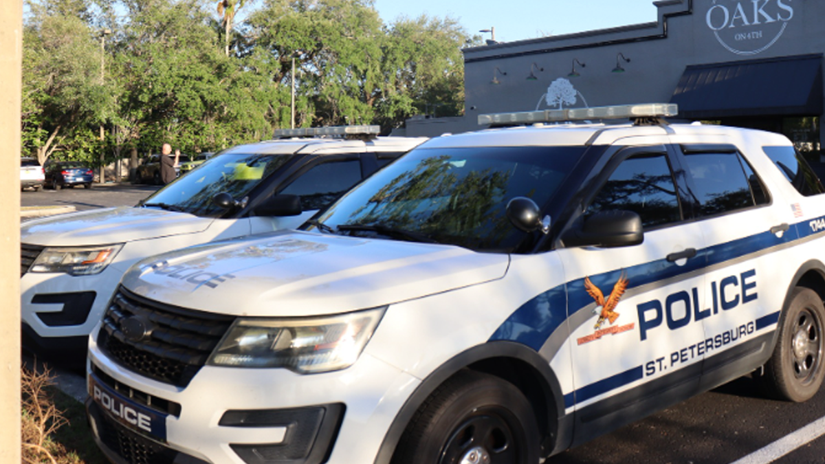 St. Petersburg police cruisers
