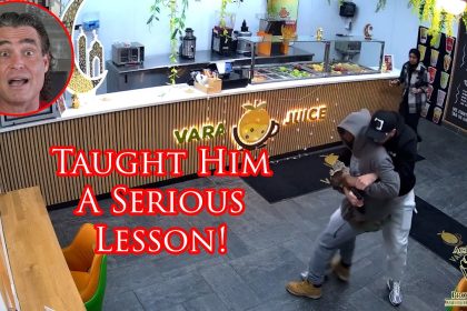 Hero Neighbor Gives Armed Robber A Beat Down