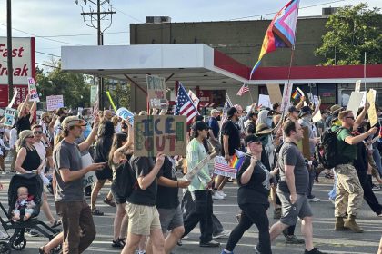 Innocent bystander gunned down at Utah protest as peacekeepers take aim at armed suspect