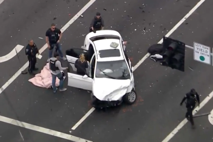 Armed Carjacking Suspect Crashes With 2 Kids In Vehicle, 6 Hurt
