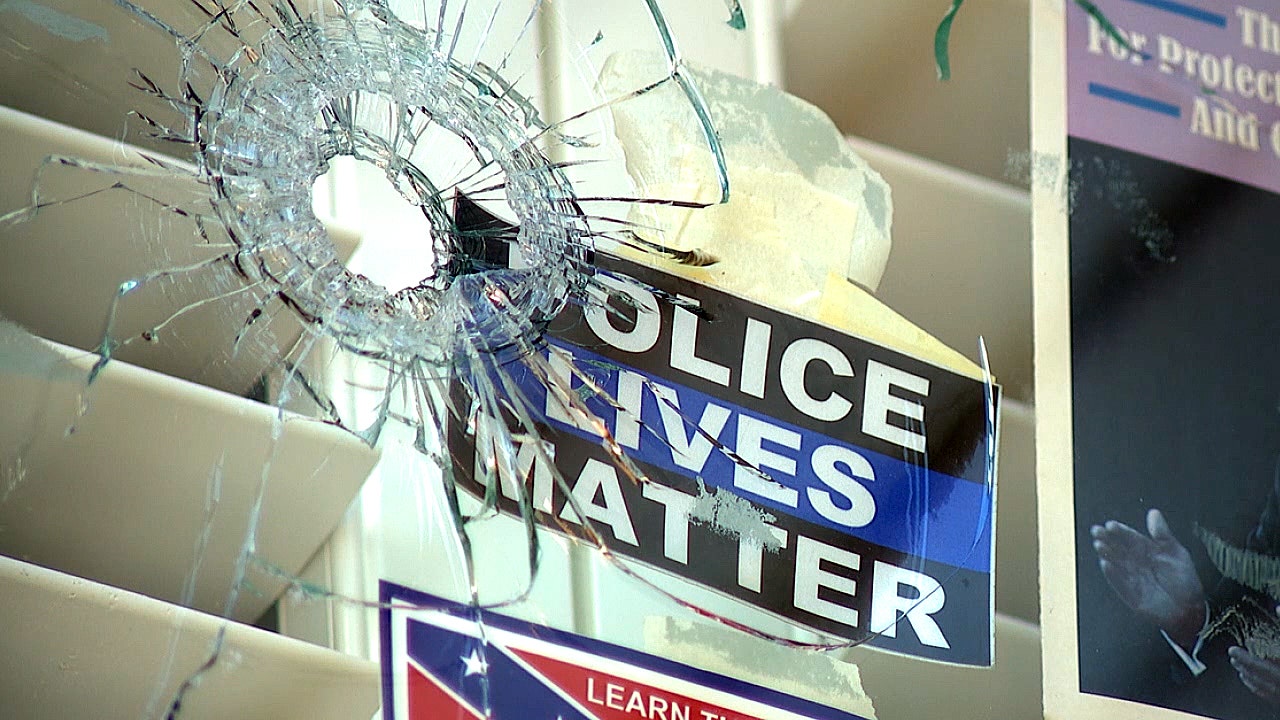 Blue city resident vows to keep pro-Trump political displays on home despite second shooting attack