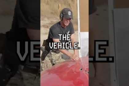 How bullets bounce off cars #shorts #military