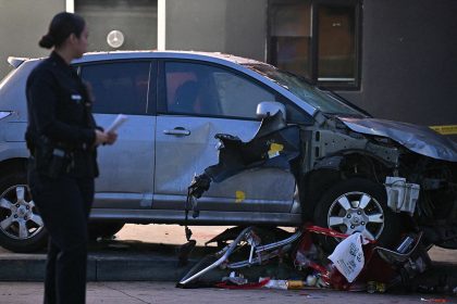 California man accused of ramming car into LA crowd is convicted felon out on parole, police say