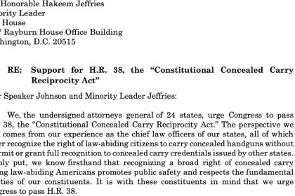 24 Attorneys General Unite and Demand Congress Pass National Concealed Carry Law