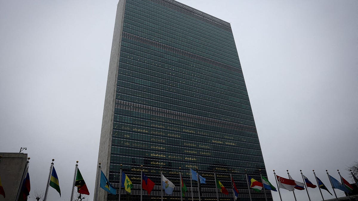 The United Nations building in New York City.