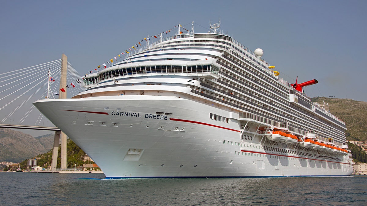 Carnival Breeze on the ocean
