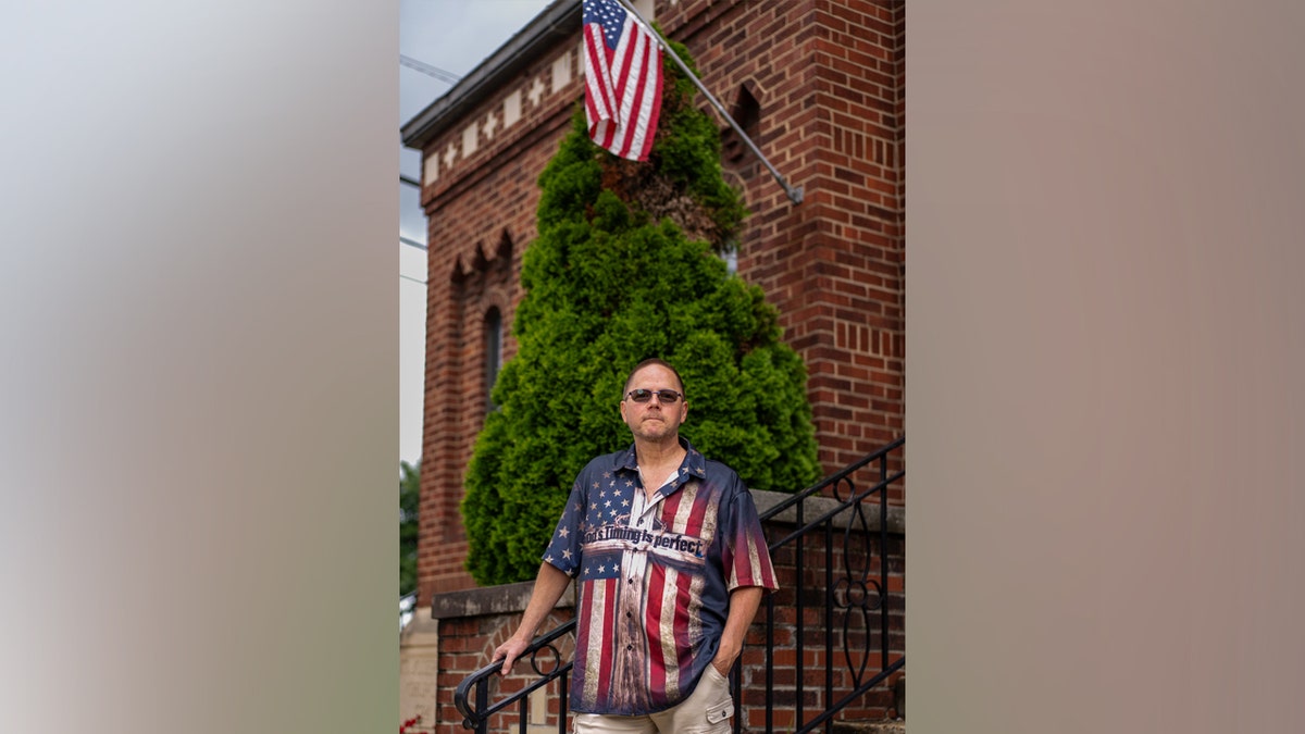 David Dutch, Trump assignation survivor poses for a portrait in Pittsburgh, PA, U.S., July 8, 2025.