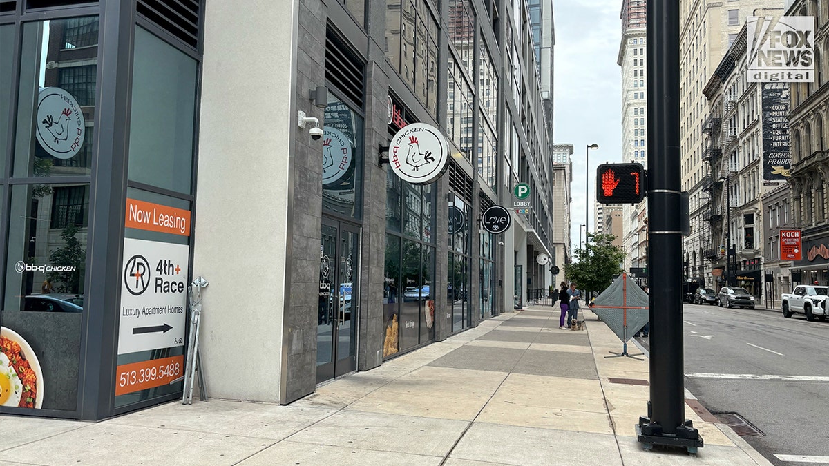 Cincinnati street corner near LoVe, scene of viral assault video