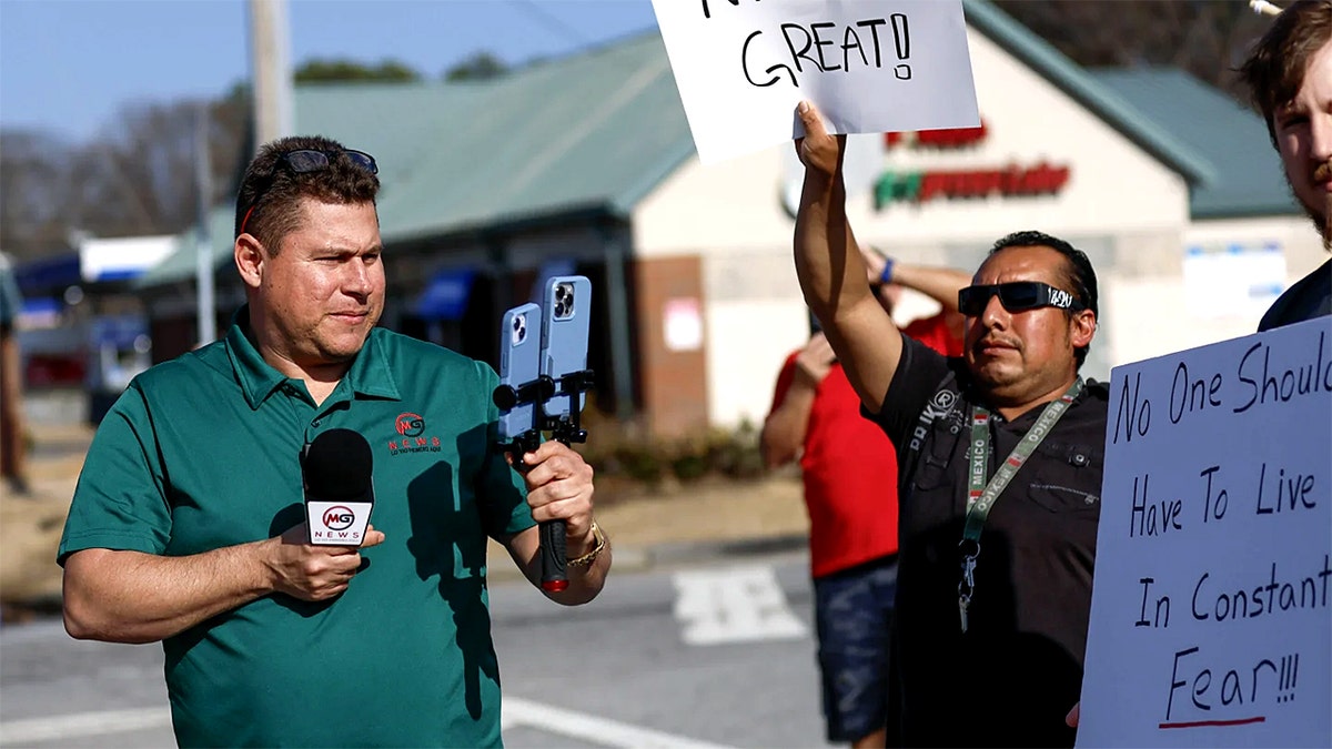Mario Guevara Covers A Protest