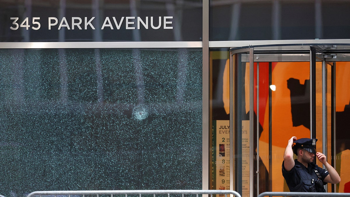 Scene outside NFL building where the mass shooting took place in NYC