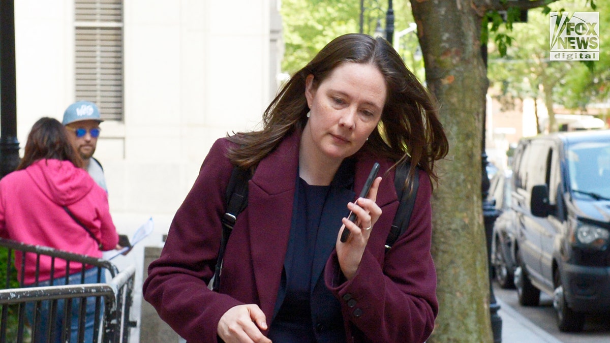 Prosecuting lawyer for the P. Diddy trial outside the courthouse.
