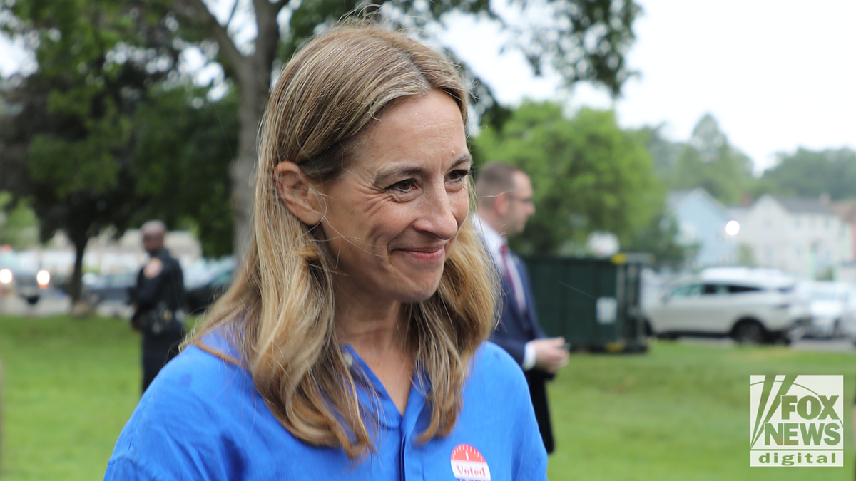 Rep. Mikie Sherrill closeup shot outdoors