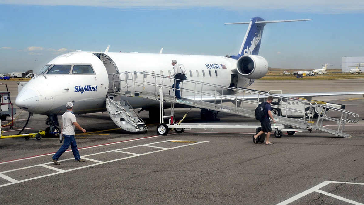 SkyWest Airlines flight in Denver