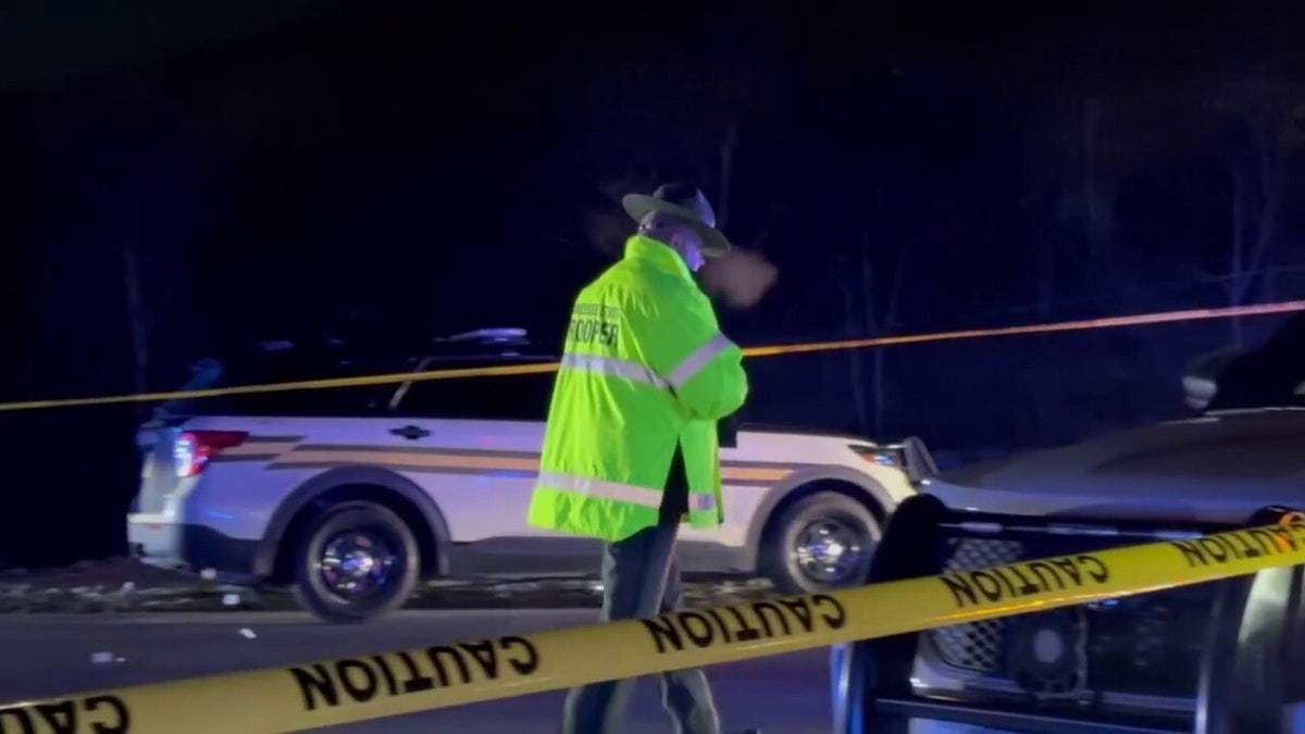 Tennessee Highway Patrol investigating scene of accident.