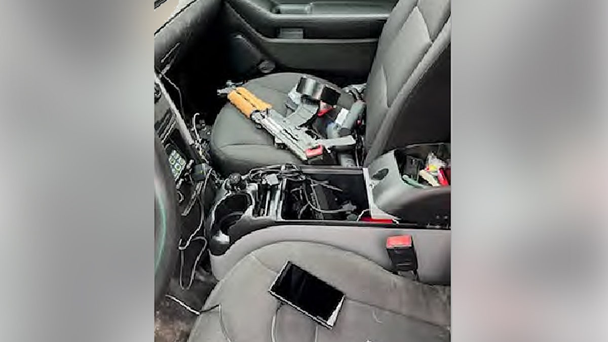 Interior of Vance Boelter’s abandoned SUV