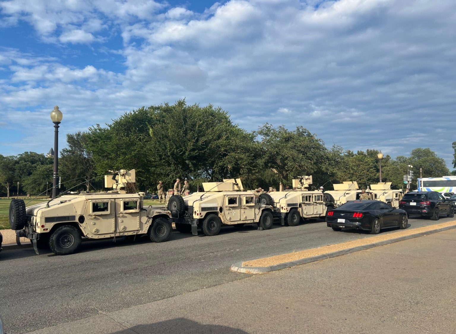 National Guard troops spotted in Washington DC as Trump launches crackdown on street crime